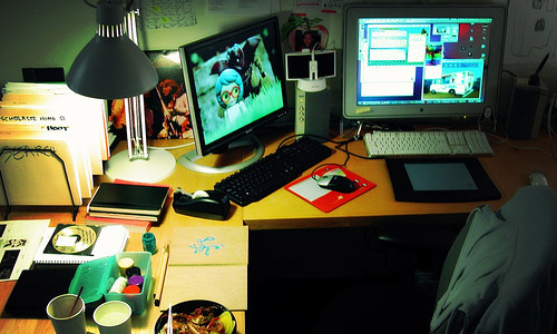 Your desk at work