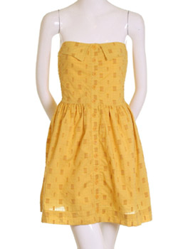 Tulle Yellow Printed Sundress
