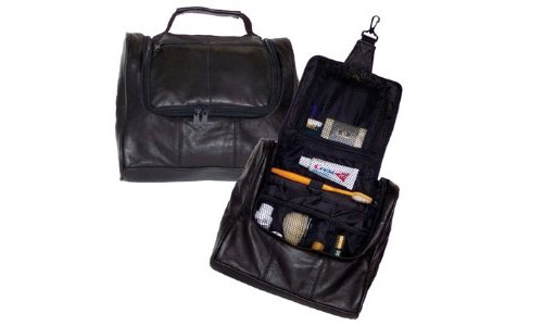 Hanging Travel Mate Toiletry Kit Genuine Leather