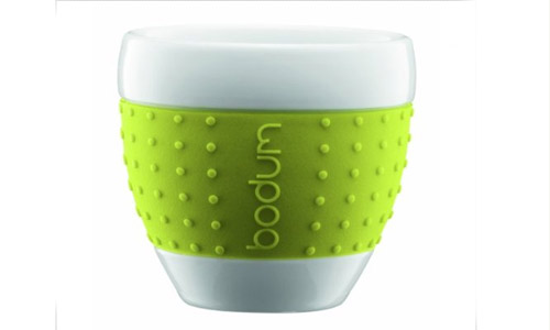 Bodum 8-Ounce Pavina Porcelain Cups with Silicone Grip