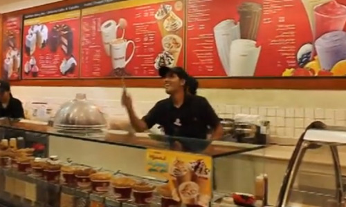 Absolutely Amazing! The Way These Guys Serve Ice Cream. Too Cool!