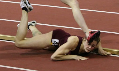 This girl falls flat on her face during a race. You will not believe how she wins the race after that.