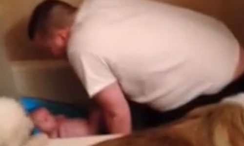 Father Sings To New Born Son. So Cute!