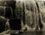 Dancing under a waterfall