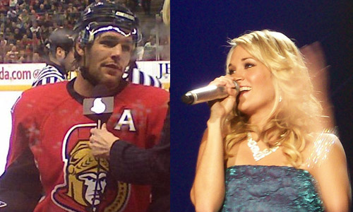 Mike Fisher and Carrie Underwood