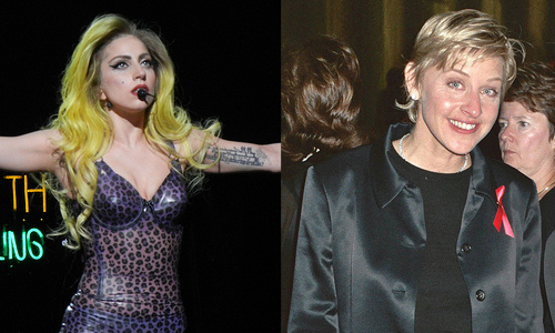 Lady Gaga and Ellen DeGeneres - Power Yoga