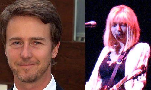 Ed Norton and Courtney Love