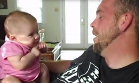 2 Month Old Baby Says I Love You to Her Dad. Can You Believe that?